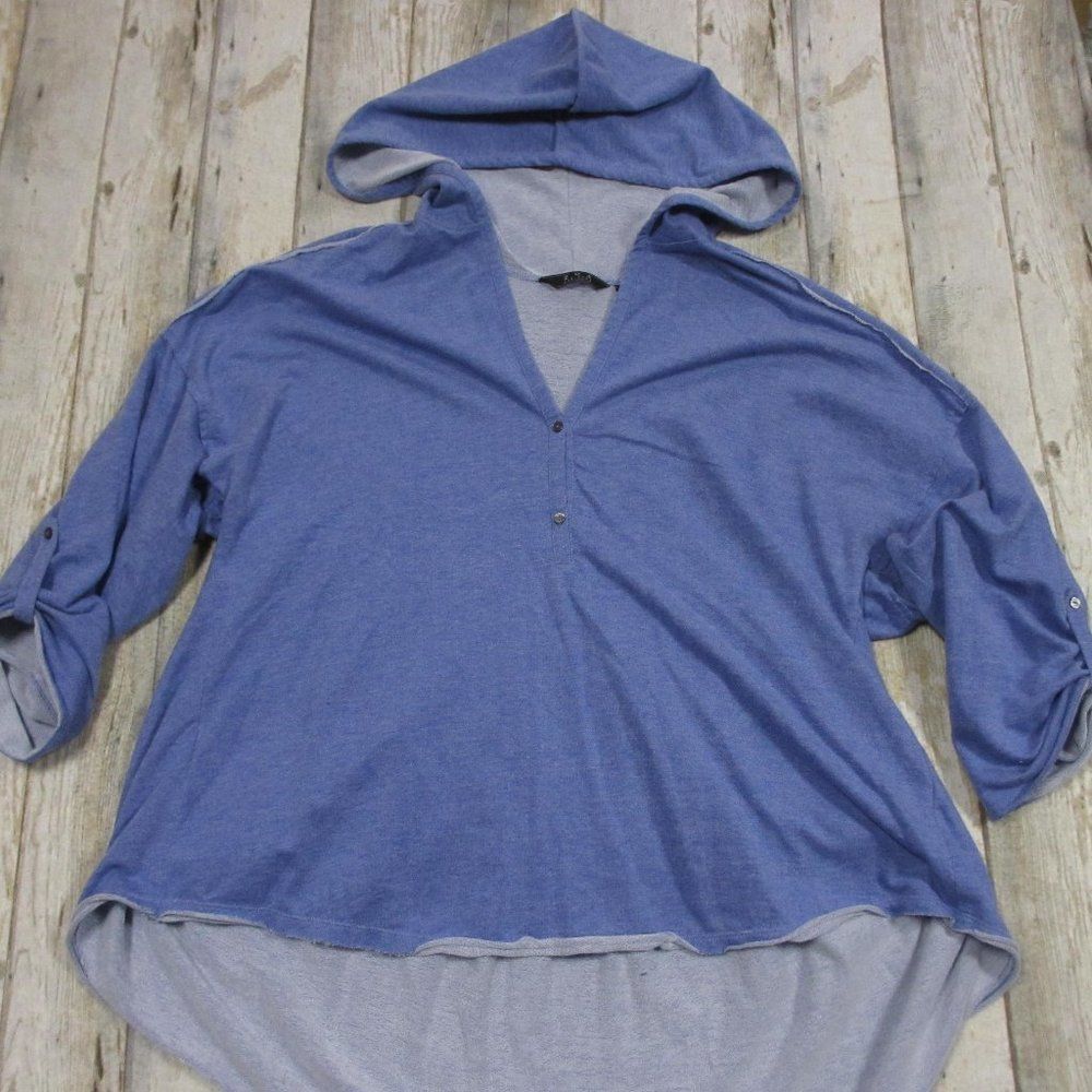 Zoa New York Anthropologie hoodie sweater blue Small